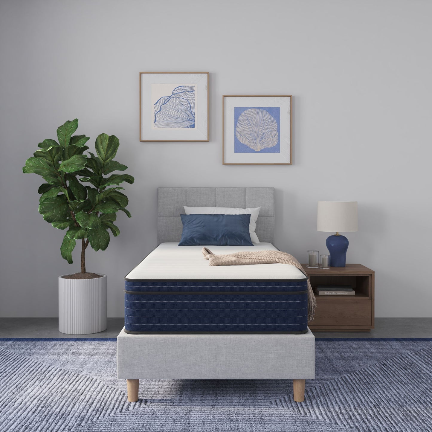10" Medium Firm Euro Top Hybrid Cooling Gel Infused Pocket Spring And Memory Foam Mattress Daily Nest