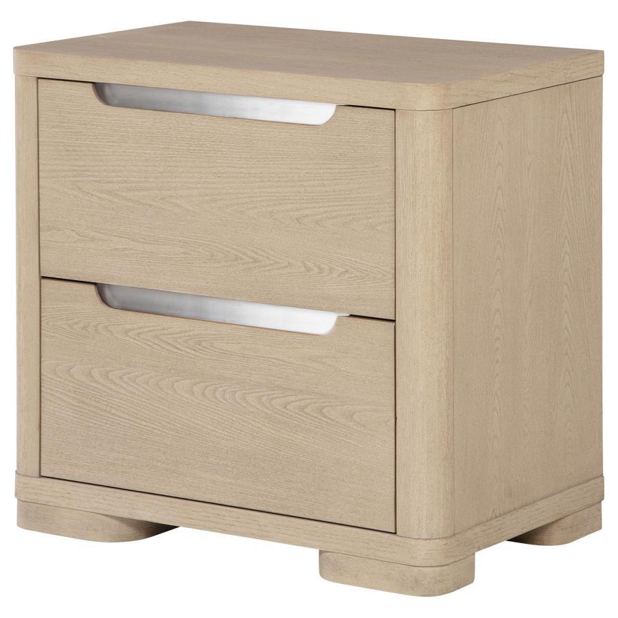 Ladera - 2-Drawer Nightstand Bedside Table - Light Elm Coaster Fine Furniture