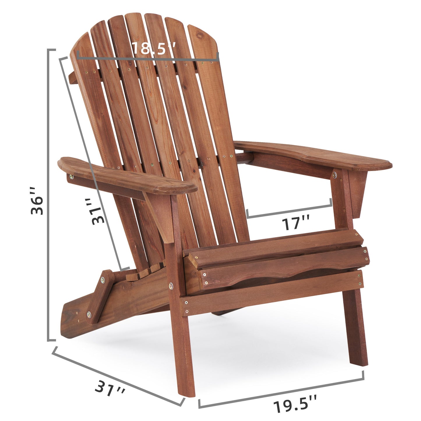 Lounge Patio Chair For Garden Outdoor Wooden Folding Adirondack Chair (Set of 2) Solid Cedar Wood Lounge Patio Chair For Garden Home Essentials
