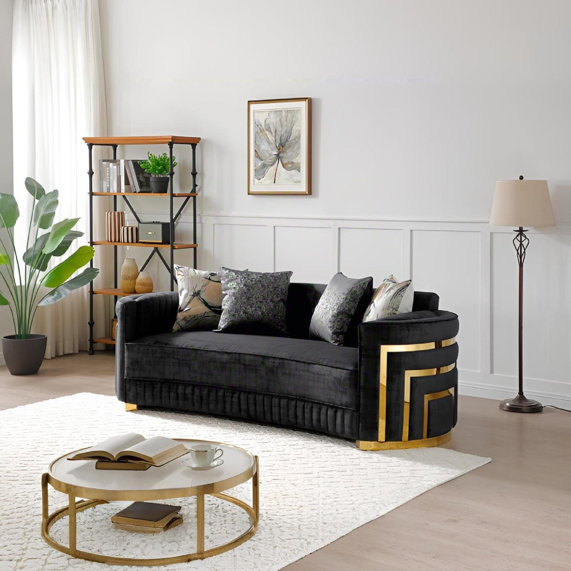 Soledad - Sofa With Upholstery And Hued Accents - Black Glory Furniture