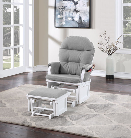 Madison - Glider & Ottoman - White Base Suite Bebe