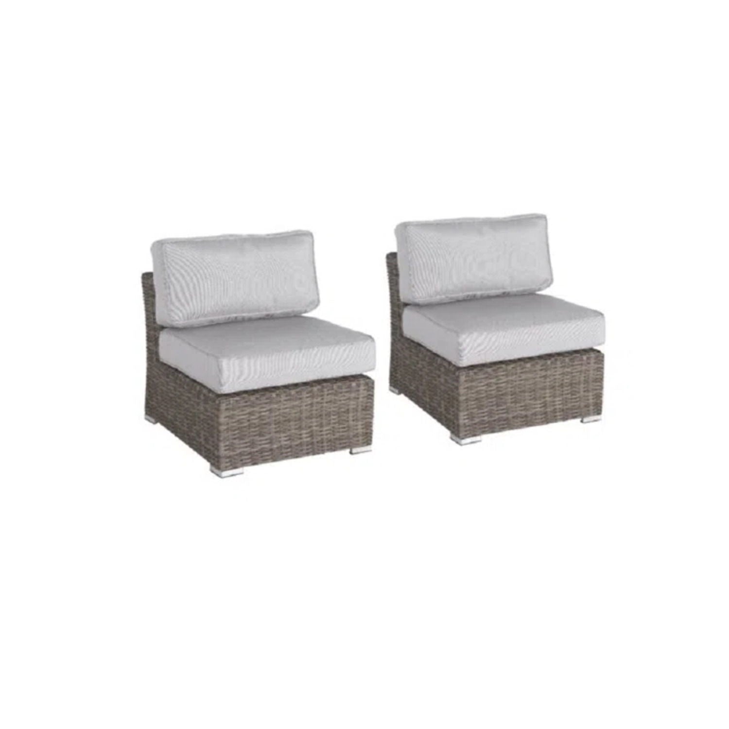 Wicker Sectional Sofa With Cushions And Table LSI Patio Furniture