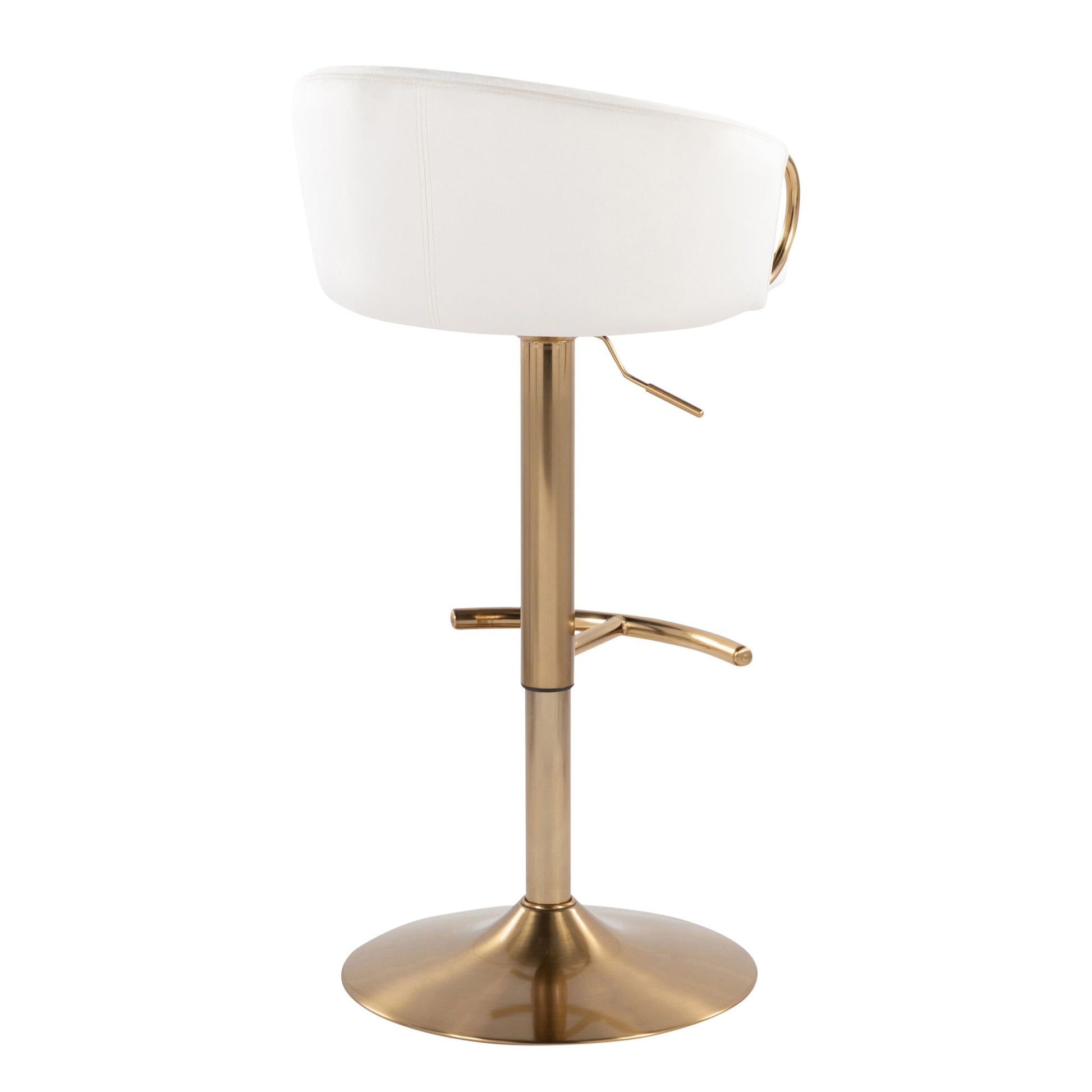 Claire - Contemporary / Glam Adjustable Bar Stool (Set of 2) Lumi Source