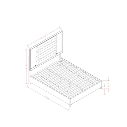 Star - 5 Pieces Bedroom Set Modern Design With LED Global Furniture USA