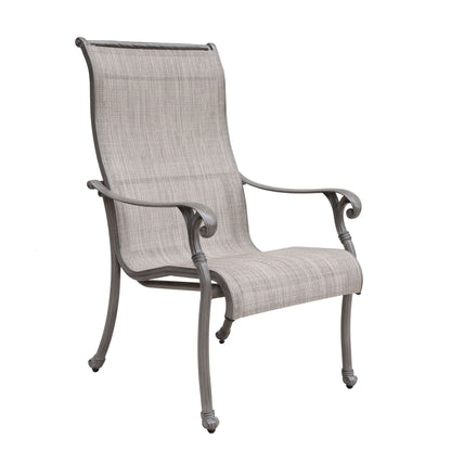 Outdoor All-Weather Sling Dining Chairs (Set of 2) - Gray Home Essentials