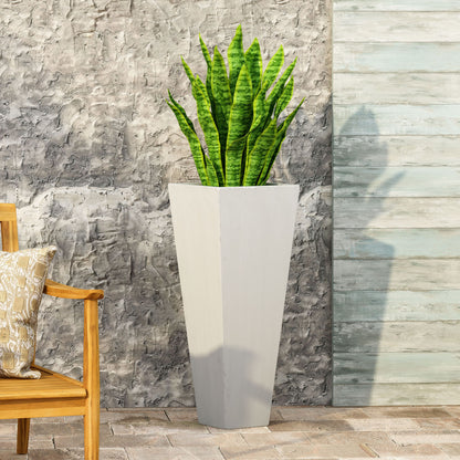 Outdoor Modern Cast Stone Planter Noble House