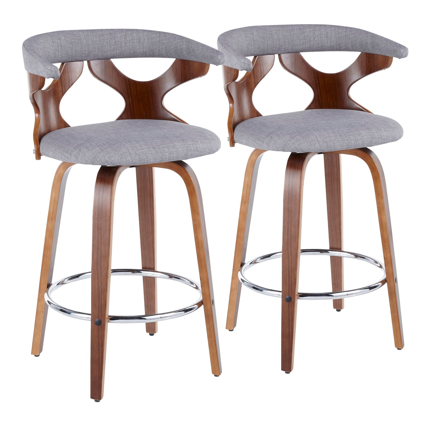Gardenia - Mid Century Modern Counter Stool (Set of 2) Lumi Source