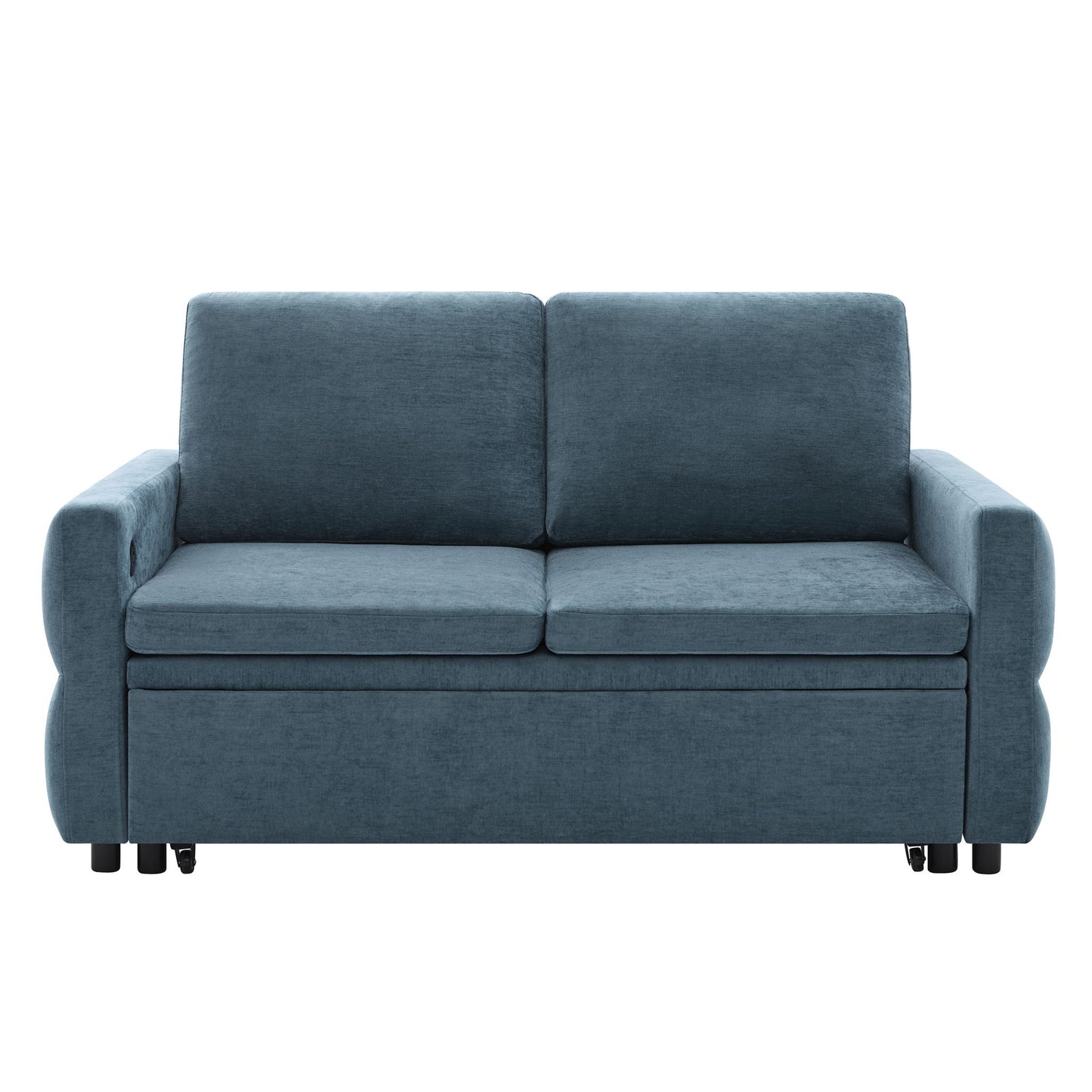 Convertible Sofa Bed Loveseat With Adjustable Backrest And USB Ports Hearth and Haven