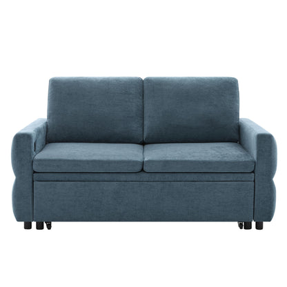 Convertible Sofa Bed Loveseat With Adjustable Backrest And USB Ports Hearth and Haven