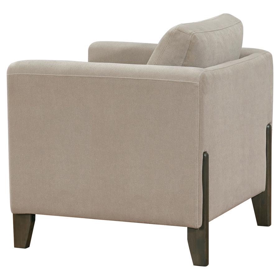 Islington - Fabric Upholstered Panel Arm Accent Chair - Taupe Coaster Fine Furniture