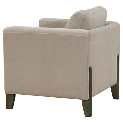 Islington - Fabric Upholstered Panel Arm Accent Chair - Taupe Coaster Fine Furniture