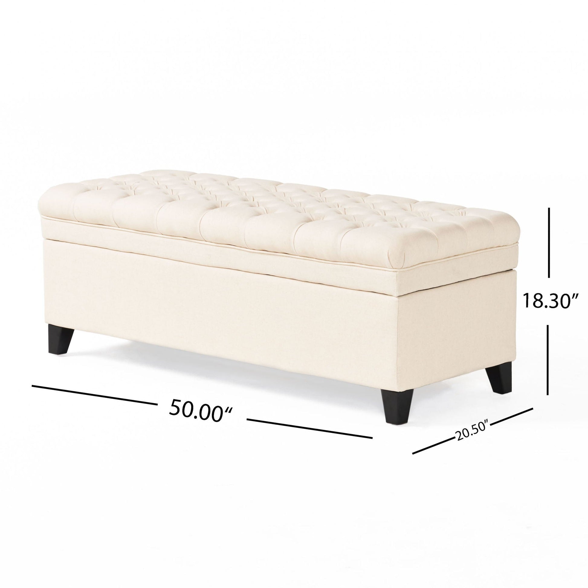Juliana - Storage Ottoman With Birch Legs Noble House