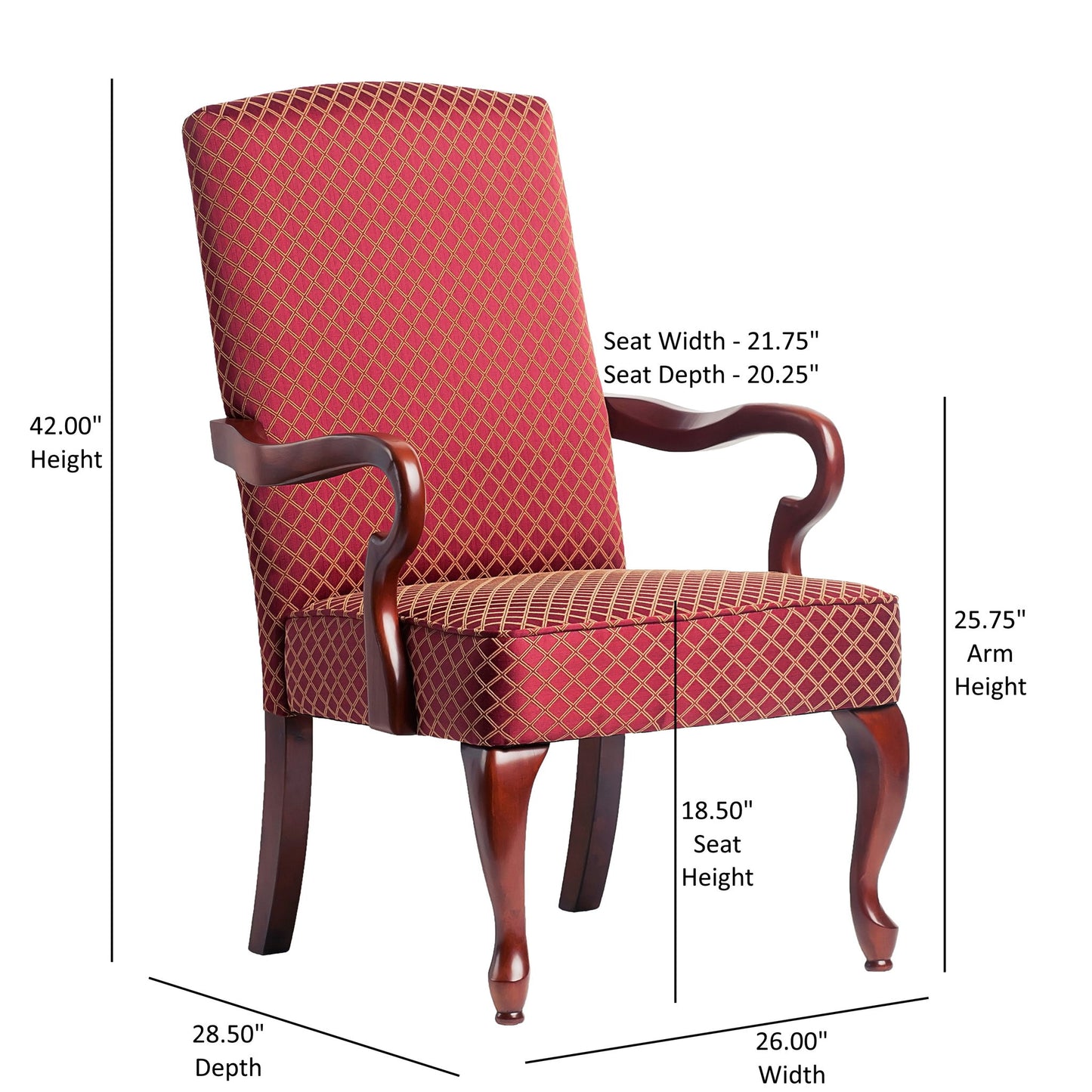 Delaney - Elegant Gooseneck Arm Chair With High Back Ridgecrest Home