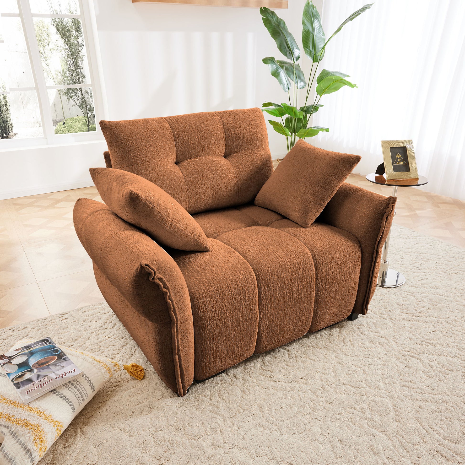 Modern Ergonomic Single Seater Sofa With High Resilience Cushions Home Essentials