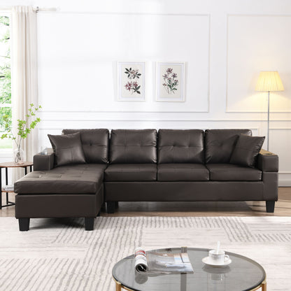 Modern Sectional Sofa Set With Chaise Lounge And Cup Holder Home Essentials