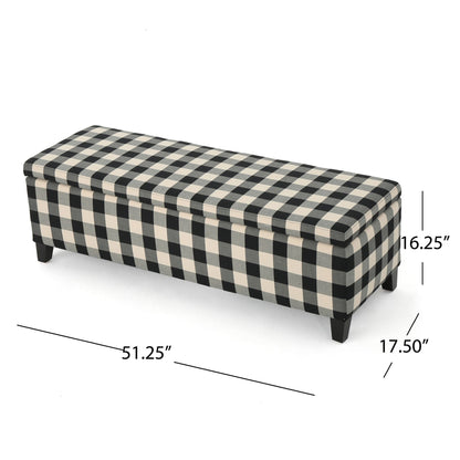 Contemporary Storage Ottoman With Seating And Storage - Black Noble House