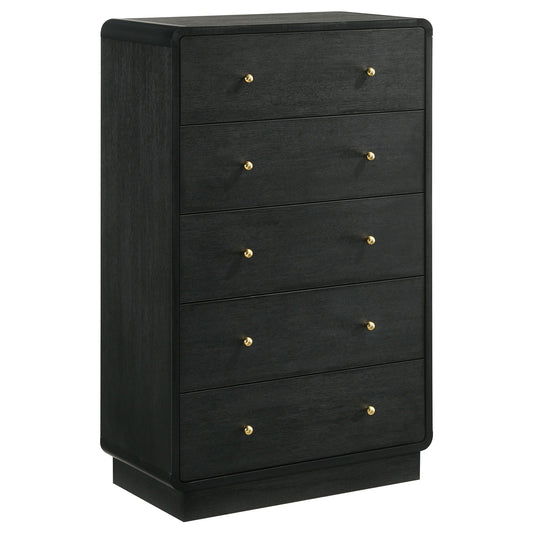 Cavelle - 5-Drawer Chest Of Drawers - Black Coaster Fine Furniture