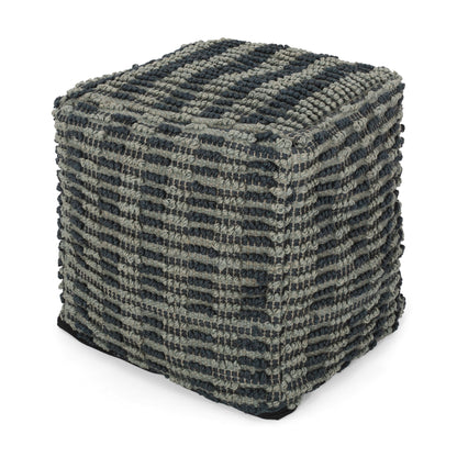 Walle - Fabric Square Pouf Ottoman And Floor Cushion Teal - Blue Home Essentials
