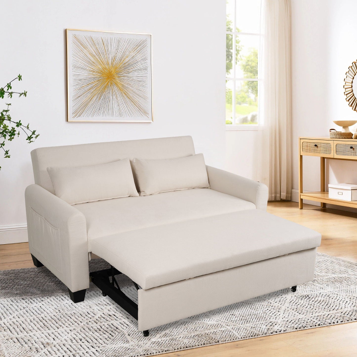 Balus - 2 In 1 Sofa Bed With Storage Bag Home Essentials