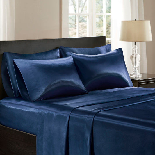 Wrinkle-Free Luxurious 6-Piece Sheet Set - Navy