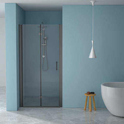 Fold Frameless Shower Door With Tempered Glass Daily Nest