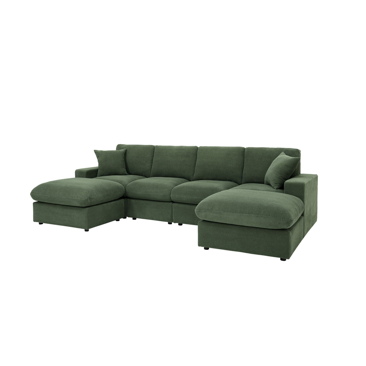 Sectional With 2 Ottomans Home Essentials