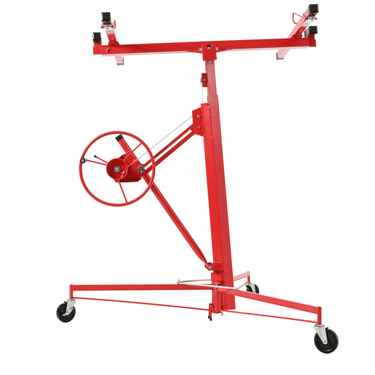 Drywall Lift Panel Hoist Jack Lifter With Caster Wheels And Telescopic Arm Daily Nest