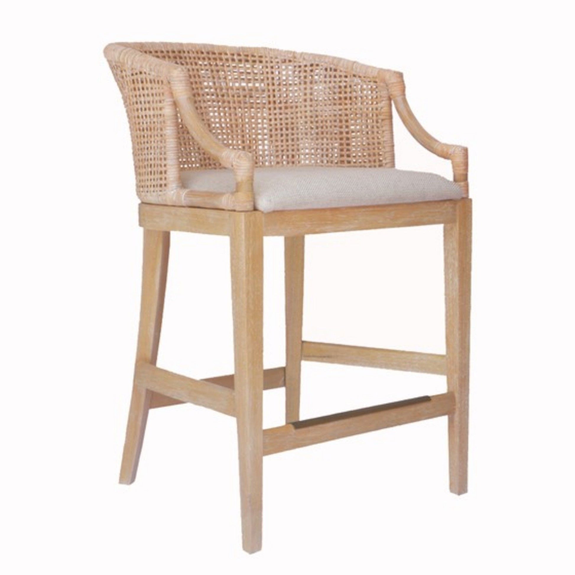 Casual Handcrafted Rattan Counter Stool JLA