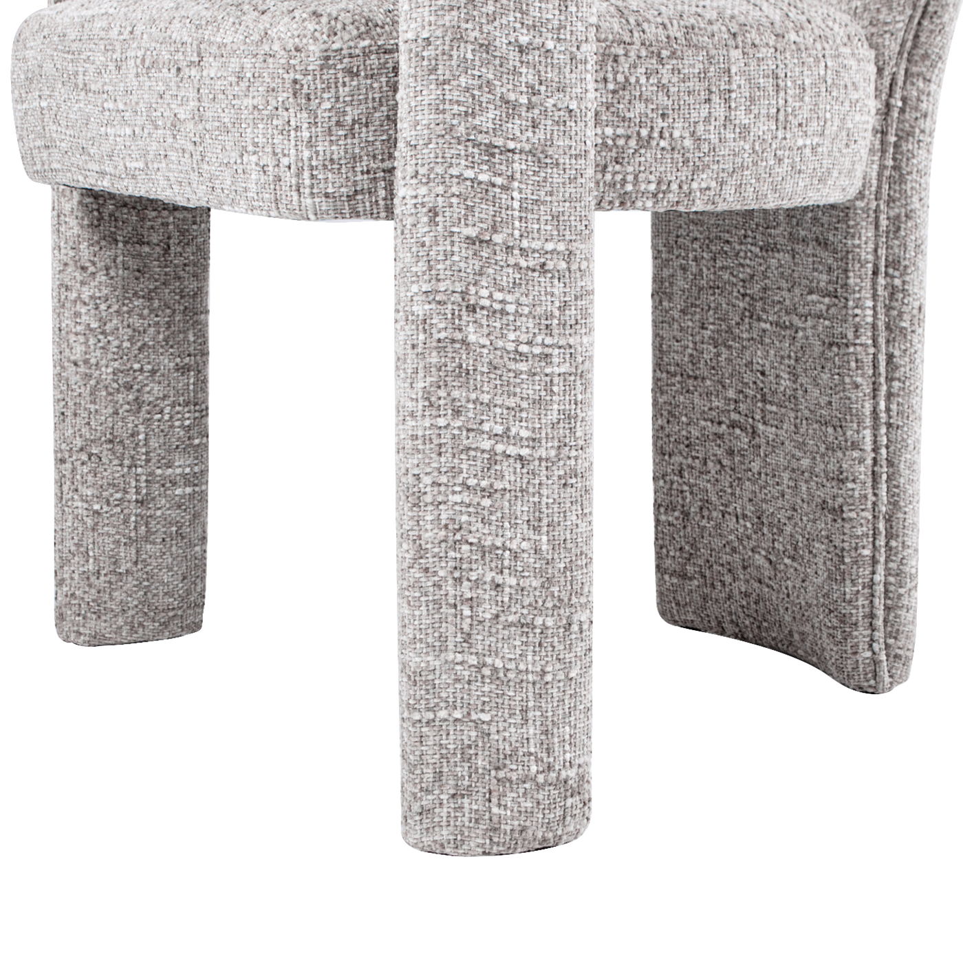 Sydney - Fully Upholstered Barrel Dining Chair - Multi Greige Beige Jennifer Taylor Home