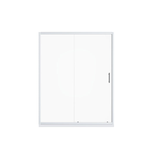 Pivot Shower Door With Handle, 1 / 4" Thick - Chrome Daily Nest