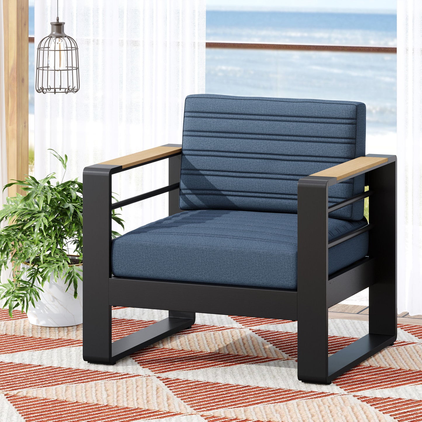 Giovanna - Club Chair Set With Aluminum Frame Noble House
