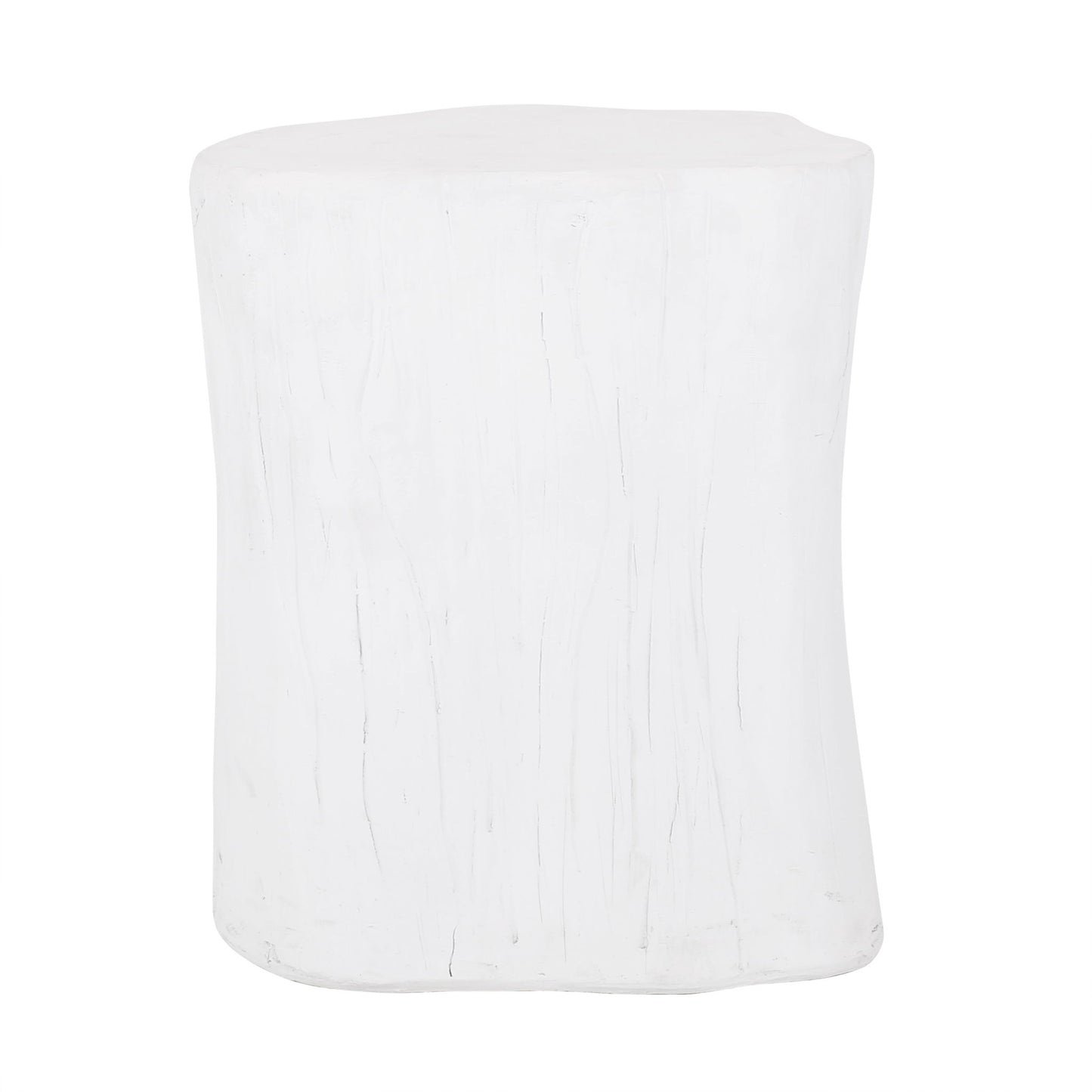 Outdoor, Lightweight Concrete Side Table - Antique White Noble House