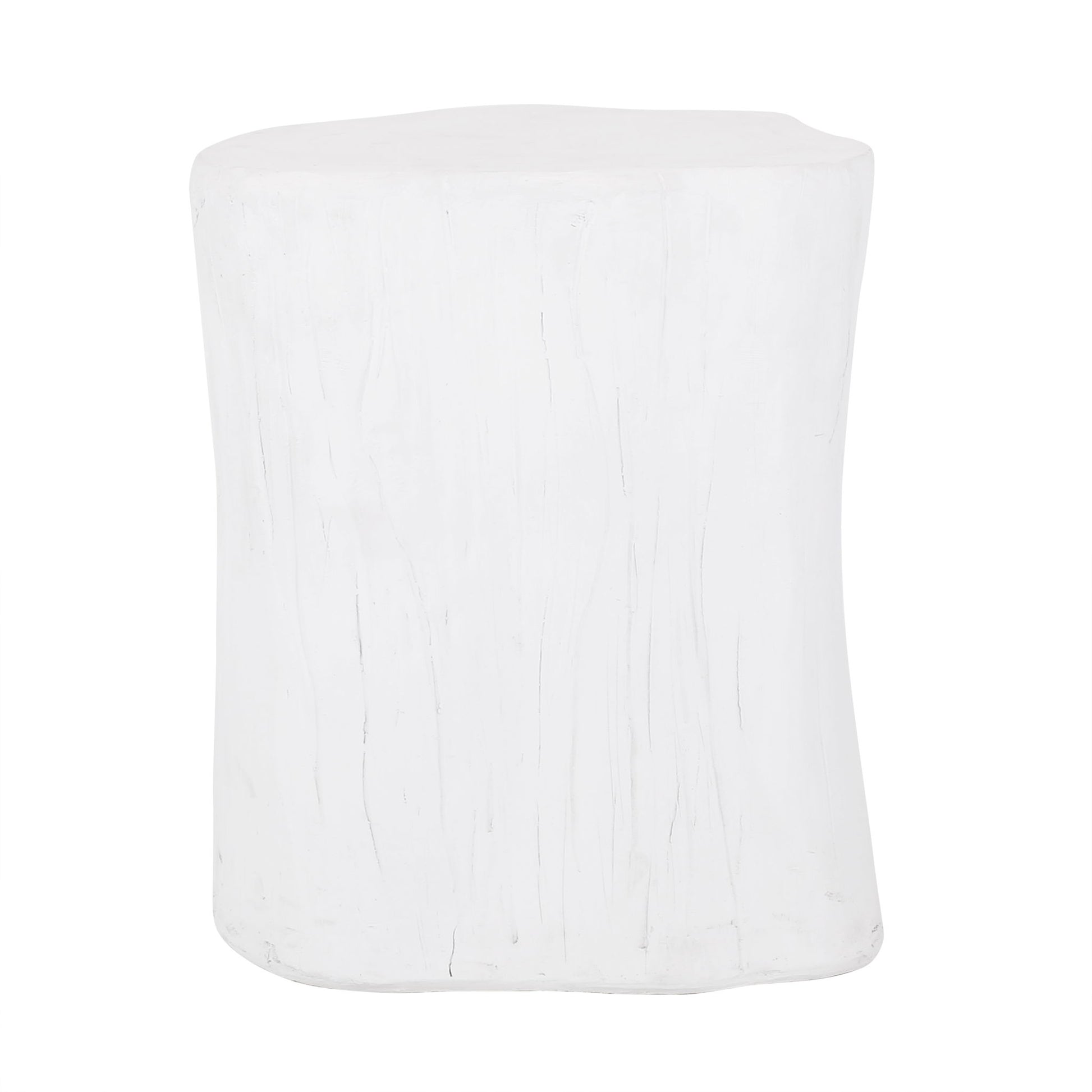 Outdoor, Lightweight Concrete Side Table - Antique White Noble House