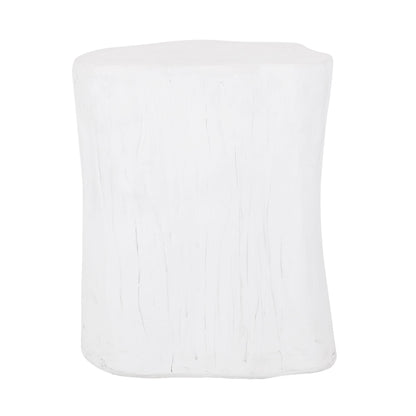 Outdoor, Lightweight Concrete Side Table - Antique White Noble House