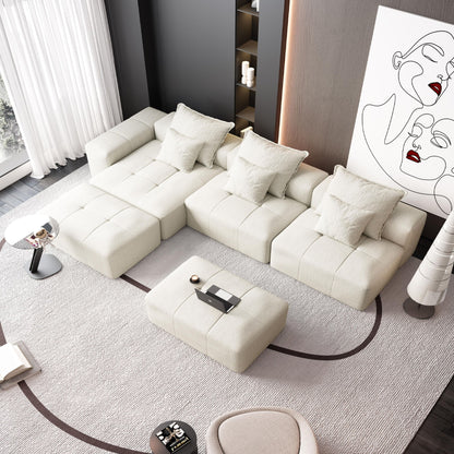 Modern Oversized Diy Combination Modular Sectional Sofa With Pillows Home Essentials