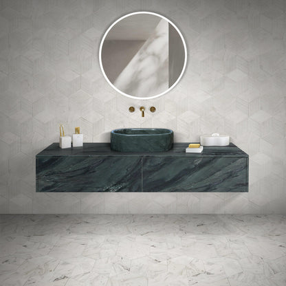 Bathroom Vessel Sink, Semi Polished Surface Daily Nest