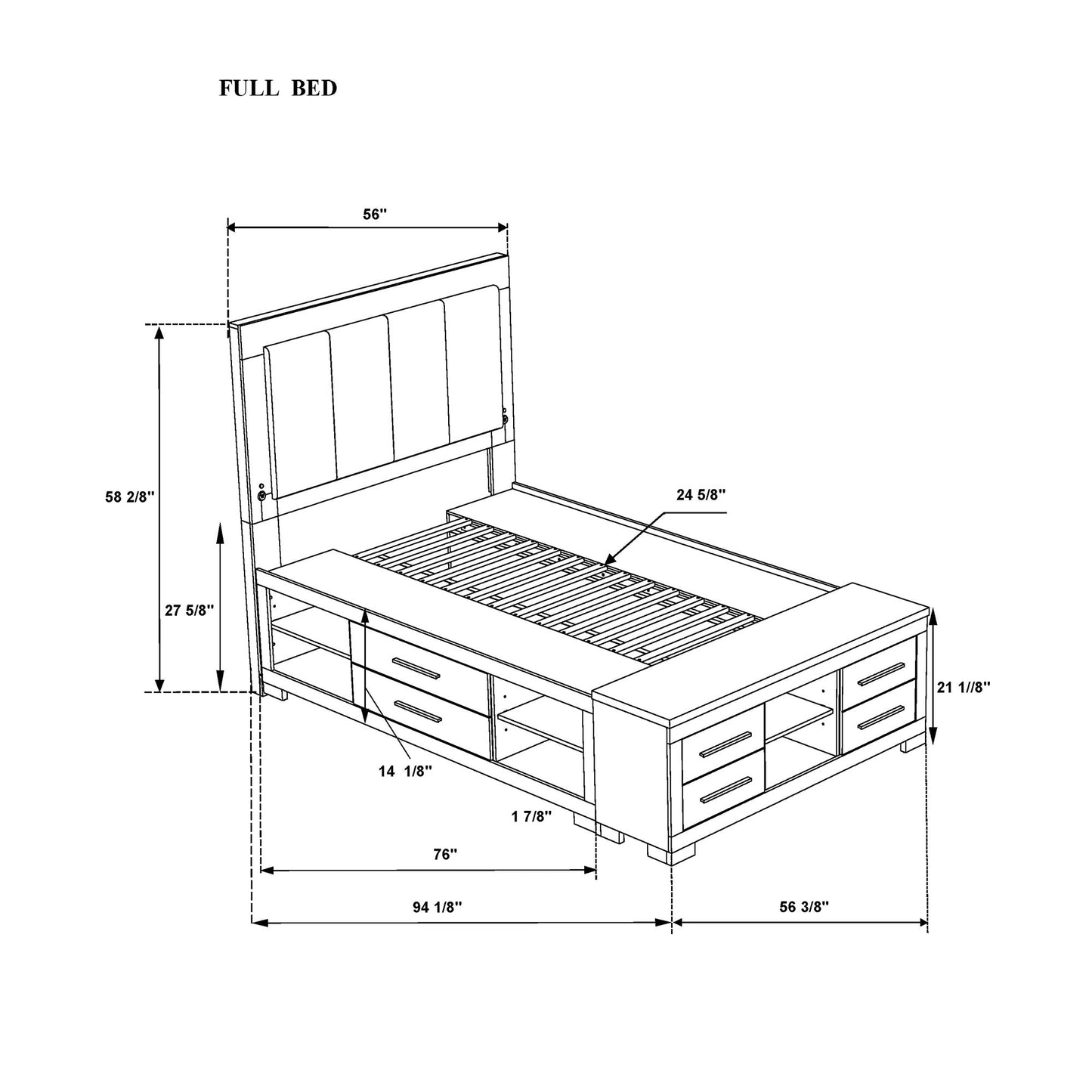 Emilia - 5 Piece Bedroom Set With Panel Headboard Global Furniture USA