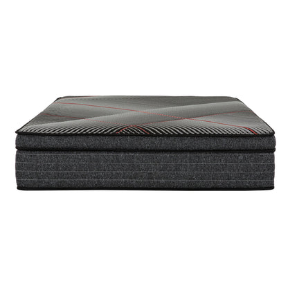 15" Euro Top Gel Memory Foam Hybrid Mattress With Pocket Coils, Cooling & Edge Support - Black - Queen Daily Nest