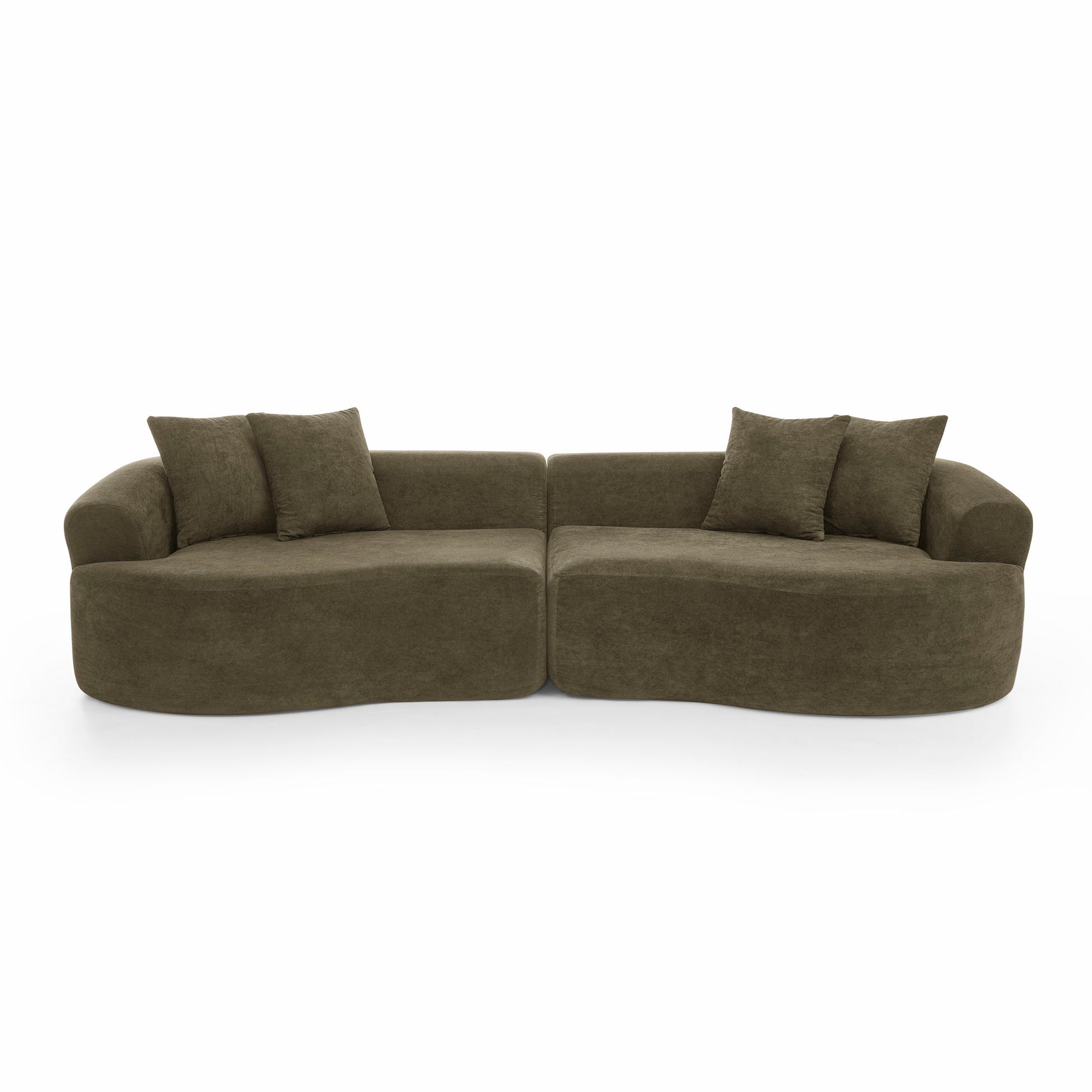 4 Seater Curved Cloud Sectional Sofa Home Essentials