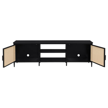 Amherst - 70" 2-Door Metal TV Stand Media Console - Black Coaster Fine Furniture