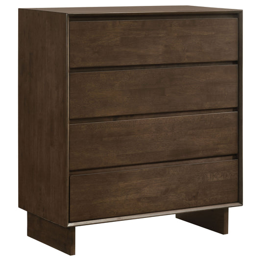 Hemlock - 4 Drawer Chest Of Drawers - Dark Brown Furniture Max