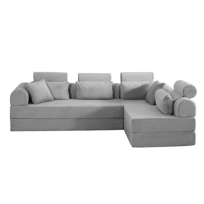 Modern L-Shape Modular Sectional Sofa, Compressed Design Home Essentials