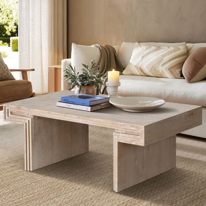 American Vintage Industrial Coffee Table, Double Tier Design Home Essentials