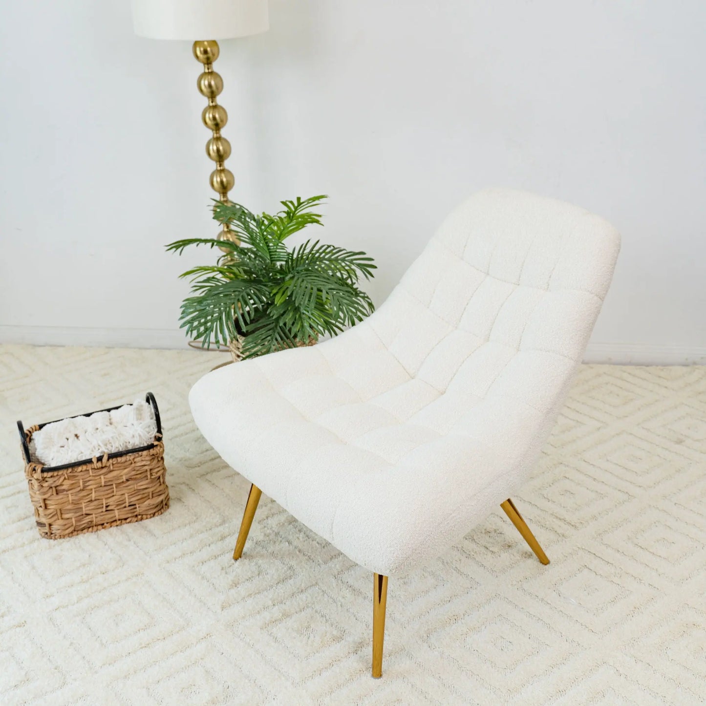 Aubrey - French Boucle Lounge Chair Ashcroft Furniture
