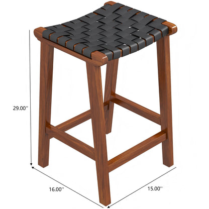 James - Modern Genuine Leather Bar Stool Ashcroft Furniture