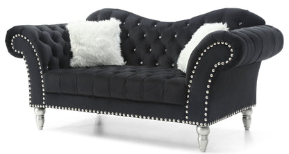 Elegant Round Arm Loveseat Glory Furniture