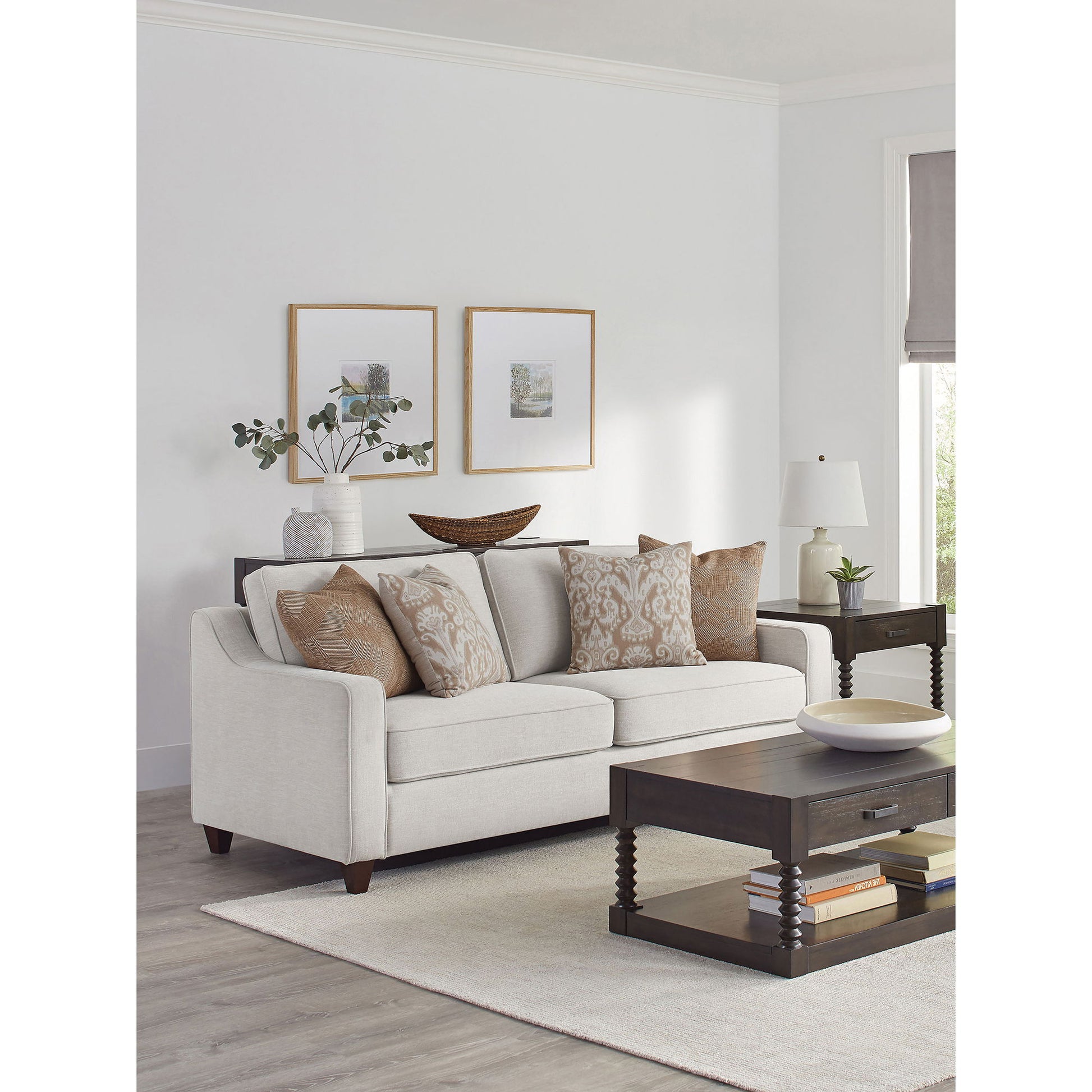 Mahaffey - Christine Upholstered Sloped Arm Sofa - Beige Furniture Max