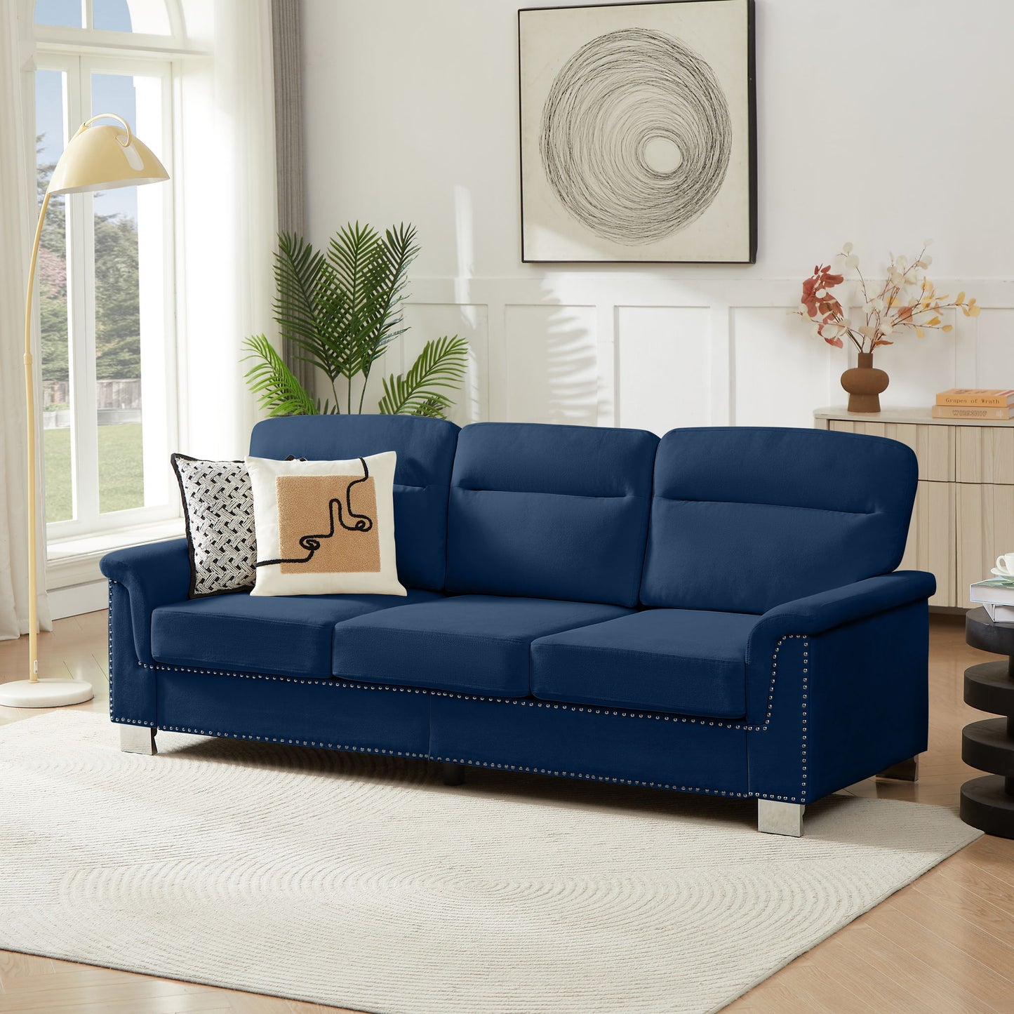 3 Seater Elegant Stationary Sofa Home Essentials