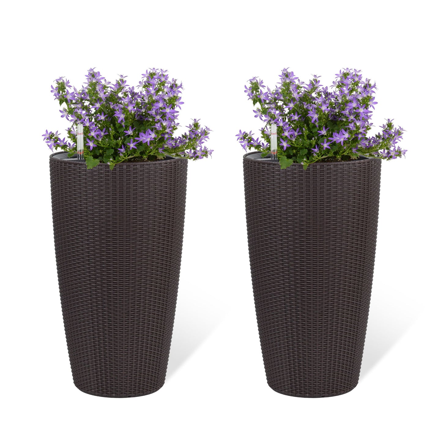 Tall Planters Set With Water Level Monitor And Auto Watering Daily Nest
