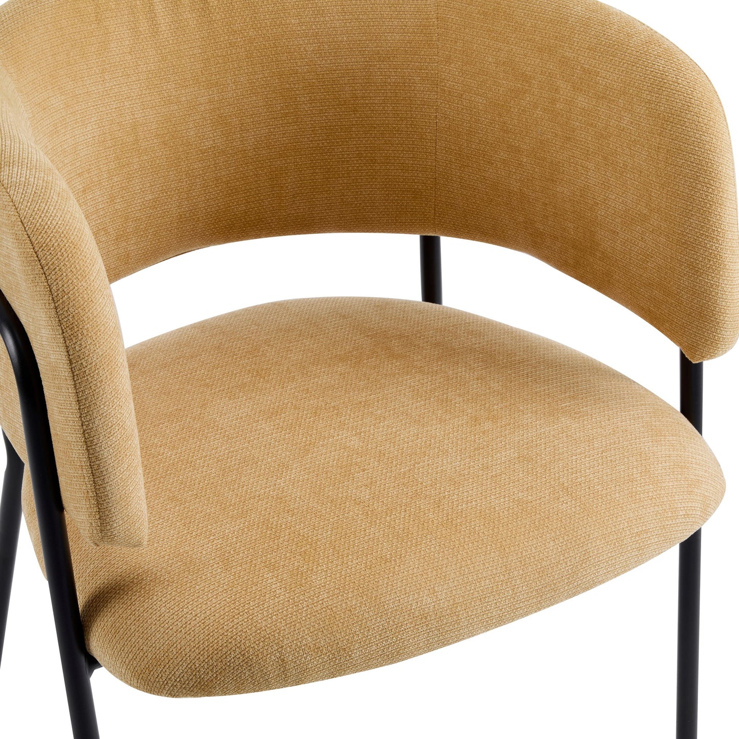 Modern Upholstered Arm Dining Chair Set Noble House